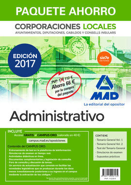 PAQUETE AHORRO ADMINISTRATIVO DE CORPORACIONES LOCALES.