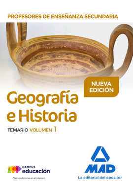 GEOGRAFÍA E HISTORIA TEMARIO V.1 PROFESORES ENSEÑANZA SECUNDARIA