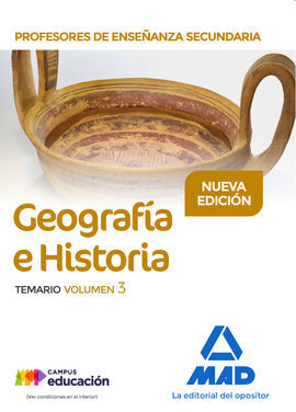 GEOGRAFÍA E HISTORIA TEMARIO V.3 PROFESORES ENSEÑANZA SECUNDARIA