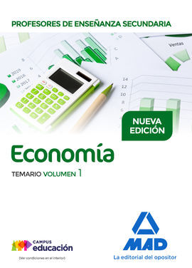 PROFESORES DE ENSEÑANZA SECUNDARIA ECONOMÍA TEMARIO VOLUMEN 1