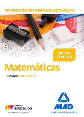 MATEMÁTICAS TEMARIO V.3  PROFESORES ENSEÑANZA SECUNDARIA