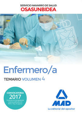 ENFERMERO/A VOL- IV DEL SERVICIO NAVARRO DE SALUD-OSASUNBIDEA. TEMARIO VOLUMEN 4