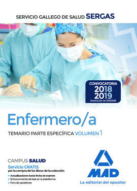 TEMARIO PARTE ESPECIFICA VOLUMEN 1 ENFERMERO/A SERGAS 2018