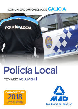 POLICIA LOCAL GALICIA TEMARIO VOLUMEN 1