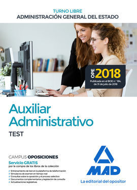 AUXILIAR ADMINISTRATIVO DE LA ADMINISTRACIÓN GENERAL DEL ESTADO (TURNO LIBRE).