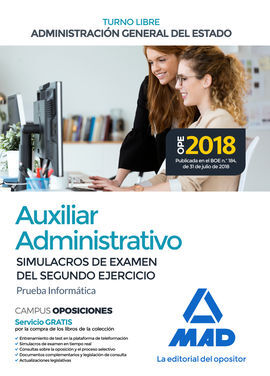 AUXILIAR ADMINISTRATIVO ESTADO SIMULACRO EXAMEN 2 EJERCICIO