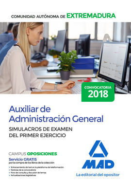 AUXILIAR DE ADMINISTRACIÓN GENERAL DE LA COMUNIDAD AUTÓNOMA DE EXTREMADURA. SIMU