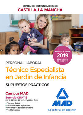 TÉCNICO ESPECIALISTA EN JARDÍN DE INFANCIA (PERSONAL LABORAL DE LA JUNTA DE COMU