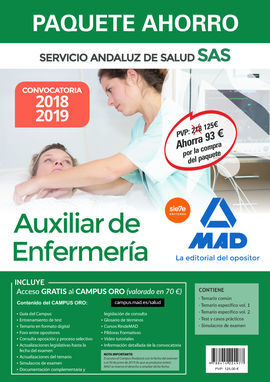 COMPRA ANTICIPADA PAQUETE AHORRO AUXILIAR DE ENFERMERÍA DEL SERVICIO ANDALUZ DE