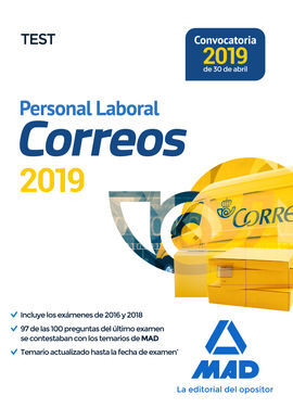 PERSONAL LABORAL DE CORREOS Y TELÉGRAFOS. TEST