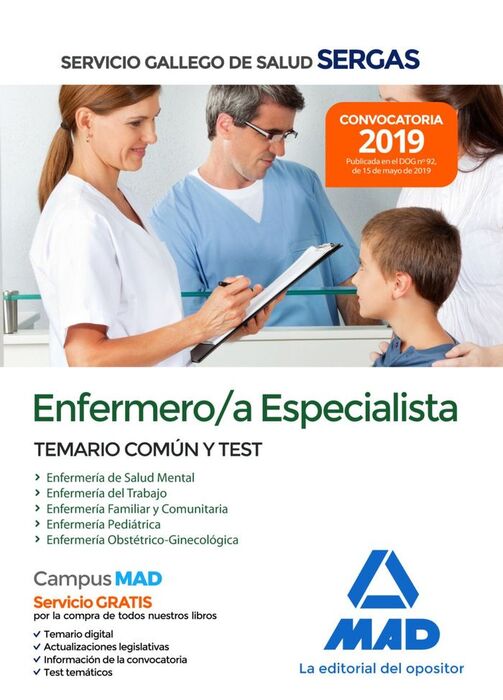 ENFERMERO/A ESPECIALISTA DEL SERVICIO GALLEGO DE SALUD
