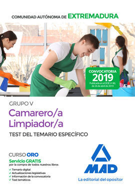 CAMARERO/A-LIMPIADOR/A PERSONAL LABORAL (GRUPO V) DE LA ADMINISTRACIÓN DE LA COM