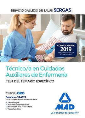 TÉCNICO/A EN CUIDADOS AUXILIARES DE ENFERMERÍA DEL SERVICIO GALLEGO DE SALUD.