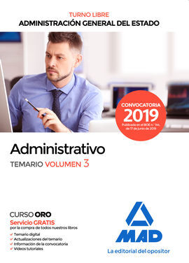 CUERPO GENERAL ADMINISTRATIVO TEMARIO VOLUMEN 3