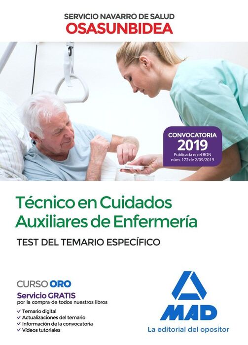 TECNICO EN CUIDADOS AUXILIARES DE ENFERMERIA. TEST DEL TEMARIO ESPECIFICO