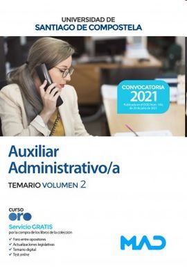 AUXILIAR ADMINISTRATIVA/O. TEMARIO VOLUMEN 2
