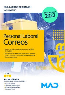 SIMULACROS DE EXÁMEN. PERSONAL LABORAL DE CORREOS Y TELÉGRAFOS