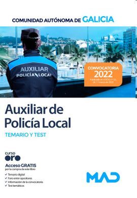 AUXILIAR DE POLICÍA LOCAL. TEMARIO Y TEST