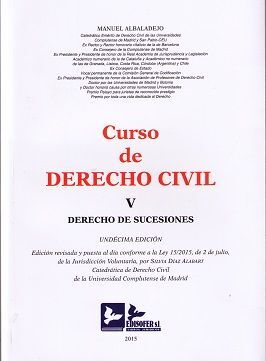 CURSO DE DERECHO CIVIL V. DERECHO DE SUCESIONES