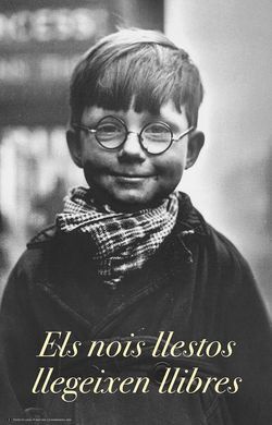 CARTELL ELS NOIS LLESTOS LLEGEIXEN LLIBRES - CAT