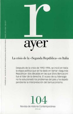 REVISTA AYER Nº 104. LA CRISIS DE LA 