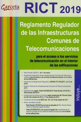 RICT 2019. REGLAMENTO DE INFRAESTRUCTURAS COMUNES DE TELECOMUNICACÓN EDICION 201