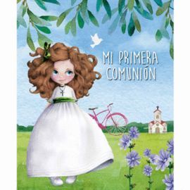 LIBRO COMUNION NIÑA BICICLETA