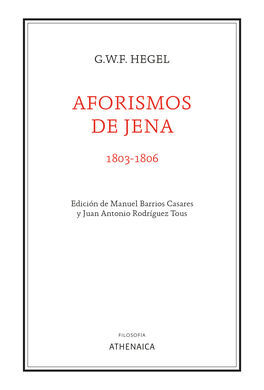 AFORISMOS DE JENA (1803-1806)