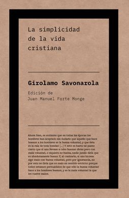 SIMPLICIDAD DE LA VIDA CRISTIANA, LA