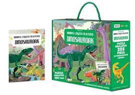 DINOSAUROAK  EUSKERA + PUZZLE OBLATUA 205 PIEZA