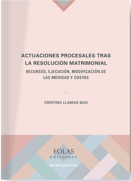 ACTUACIONES PROCESALES TRAS LA RESOLUCION MATRIMON