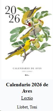 CALENDARIO 2026 DE AVES