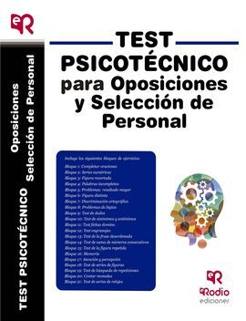 TEST PSICOTÉCNICO PARA OPOSICIONES Y SELECCIÓN DE PERSONAL