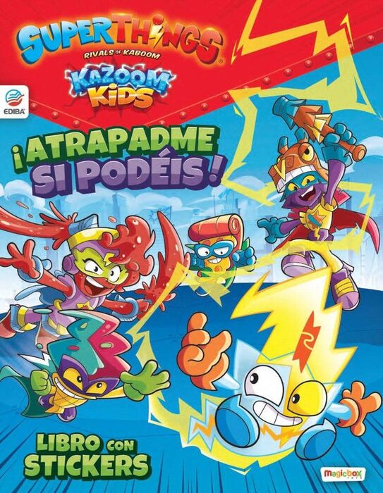 LIBRO DE STICKERS SUPERTHINGS KAZOOM KIDS - ESPAÑA - ¡ATRAPADME SI PODÉIS!