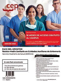 PACK DEL OPOSITOR. TÉCNICO MEDIO SANITARIO EN CUIDADOS AUXILIARES DE ENFERMERÍA.