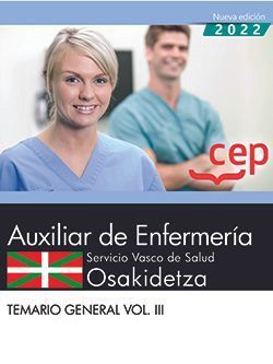 AUXILIAR ENFERMERIA OSAKIDETZA TEMARIO GENERAL VOL. III