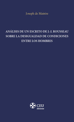 ANÁLISIS DE UN ESCRITO DE J. J. ROUSSEAU SOBRE LA