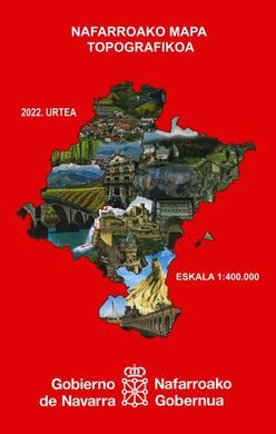 MAPA TOPOGRÁFICO DE NAVARRA, E 1:400.000