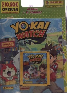 BLISTER STICKER ALBUM + 15 SOBRES YOKAI WATCH 2