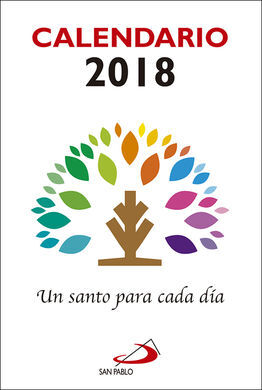 CALENDARIO UN SANTO PARA CADA DÍA 2018 - LETRA GRANDE