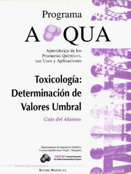TOXICOLOGÃA: DETERMINACIÃN DE VALORES UMBRAL. GUIA DEL ALUMNO