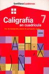 CALIGRAFÃA EN CUADRÃCULA 7. CUADERNOS - ED. PRIM.