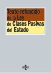 TEXTO REFUNDIDO DE LA LEY DE CLASES PASIVAS DEL ESTADO