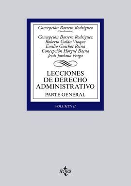 LECCIONES DE DERECHO ADMINISTRATIVO. PARTE GENERAL. VOLUMEN II