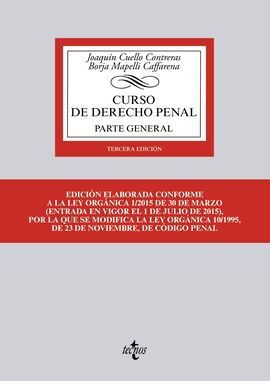 CURSO DE DERECHO PENAL. PARTE GENERAL
