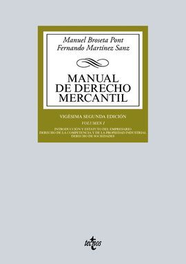 MANUAL DE DERECHO MERCANTIL VOL. 1 - 22ª ED.