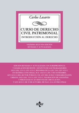 CURSO DE DERECHO CIVIL PATRIMONIAL. INTRODUCCIÓN AL DERECHO (22ª ED. 2016)