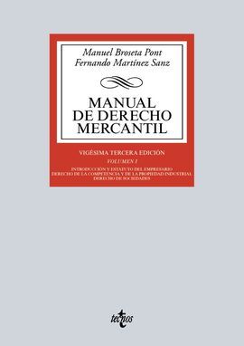 MANUAL DE DERECHO MERCANTIL. VOL. I