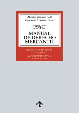 MANUAL DE DERECHO MERCANTIL. VOL II
