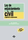 LEY DE ENJUICIAMIENTO CIVIL Y LEGISLACIÓN COMPLEMENTARIA. 22ª ED. 2018